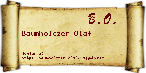 Baumholczer Olaf névjegykártya